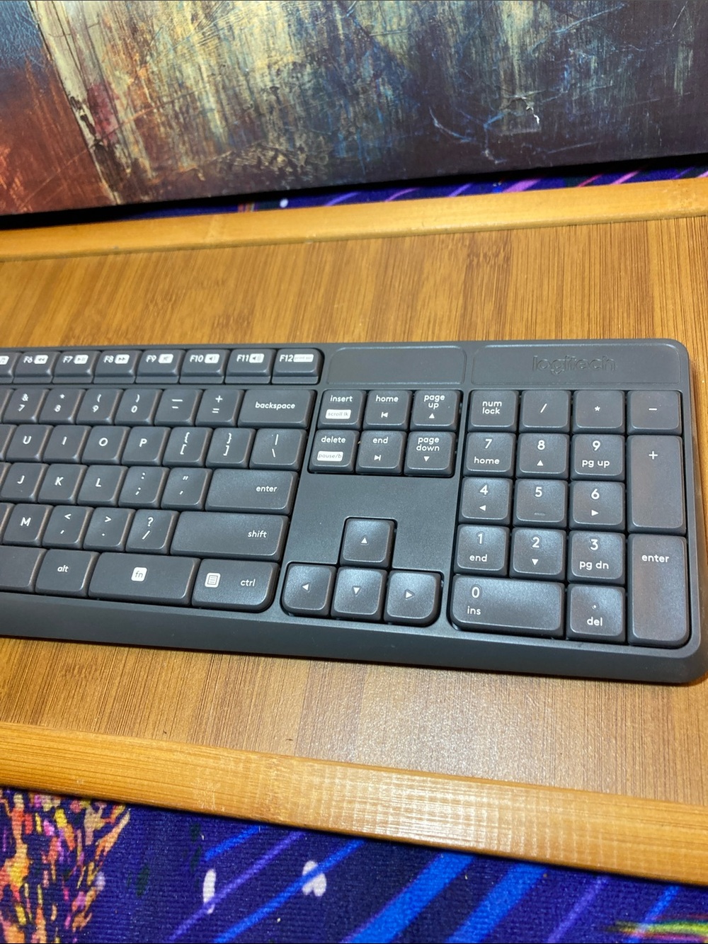 Logitech MK235 Wireless Keyboard USB For PC Desktop Computer - Picture 4 of 8